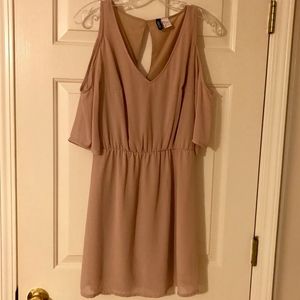 H&M Divided Cold Shoulder Blush Pink Dress, Size 6